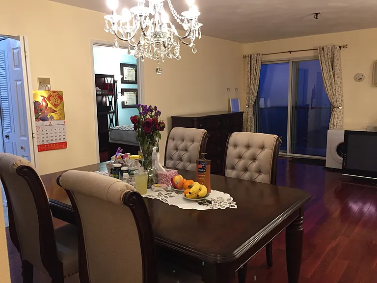 Dining area + living room
