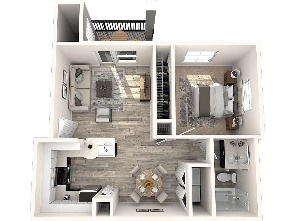 Floor plan 1X1 A