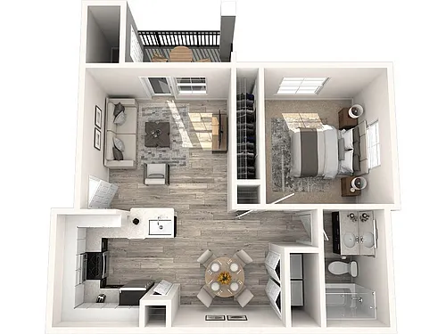 Floor plan 1X1 A