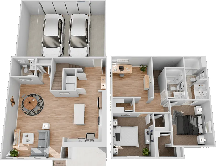 PLAN B3 TOWNHOME Floorplan Diagram