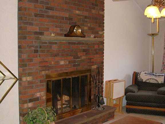 Brick Fireplance Family Room