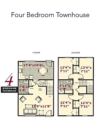 Floor plan 4BR Townhouse