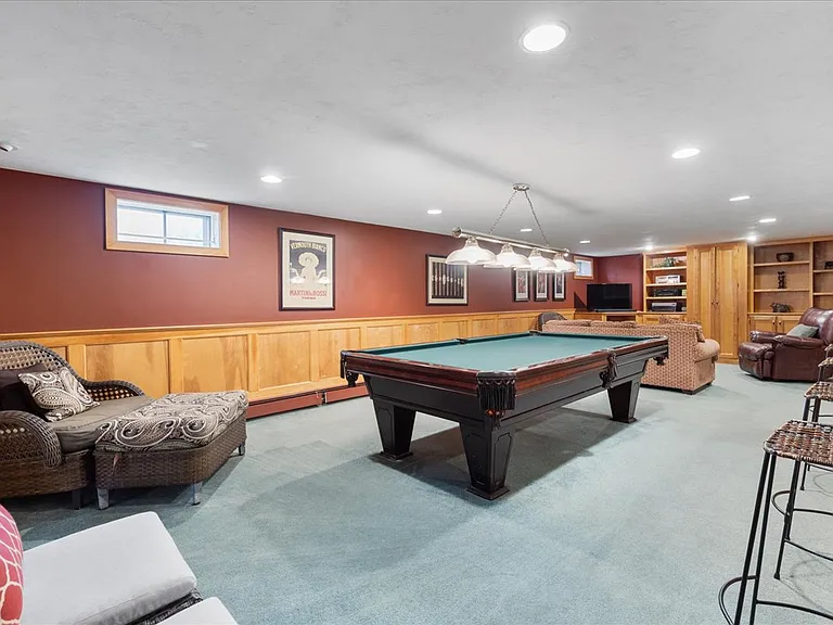 Basement rec room.