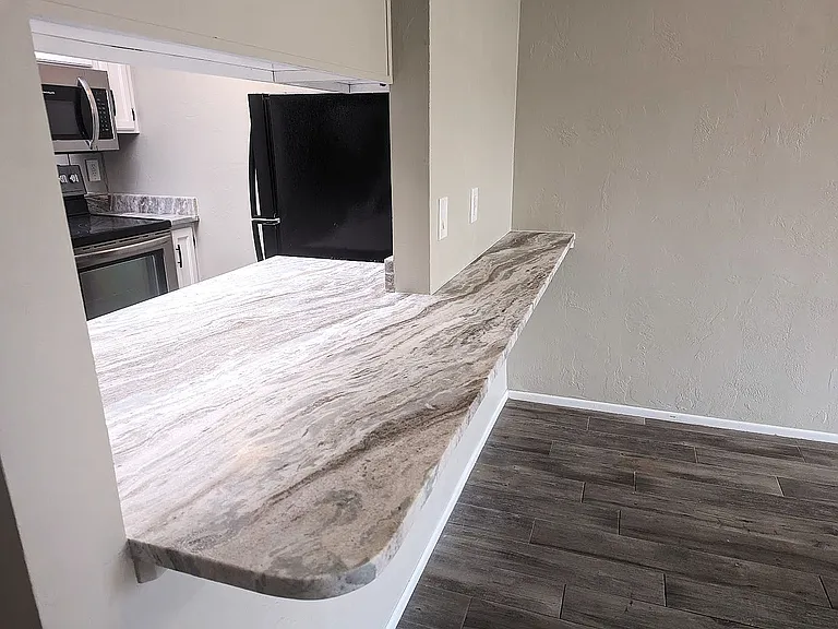 Dining bar or workspace with new granite countertops
