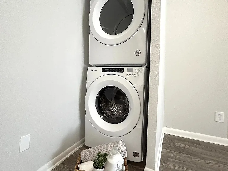 Our apartment homes include washers and dryers, making laundry day a breeze!