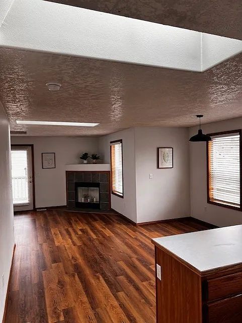 plenty of light with two large skylights