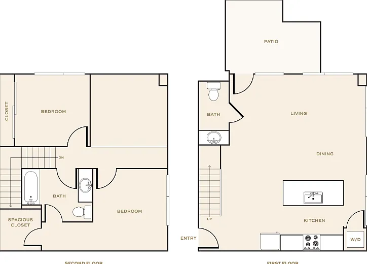 The Verner Townhome Floorplan Diagram