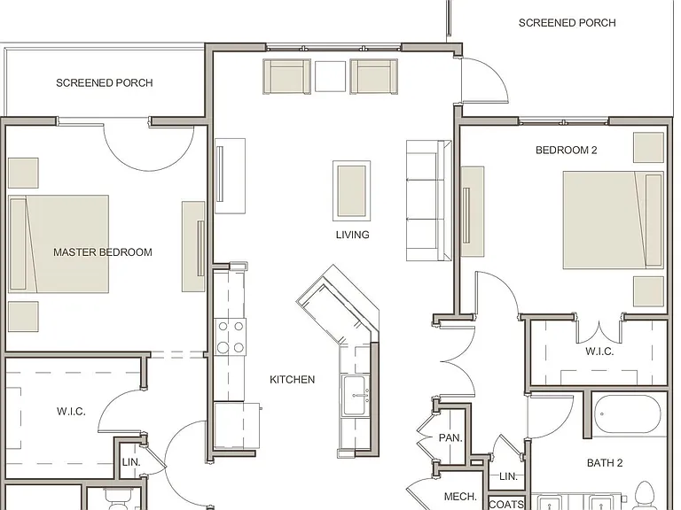 WaterWalk at Shelter Cove Towne Centre - B1 - 2 Beds - 2 Baths - 1586 Sq. ft.