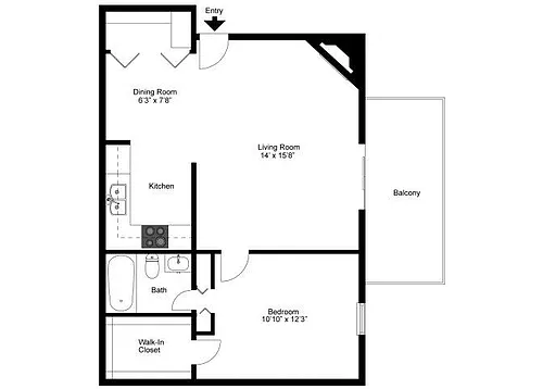 Floor plan One Bedroom