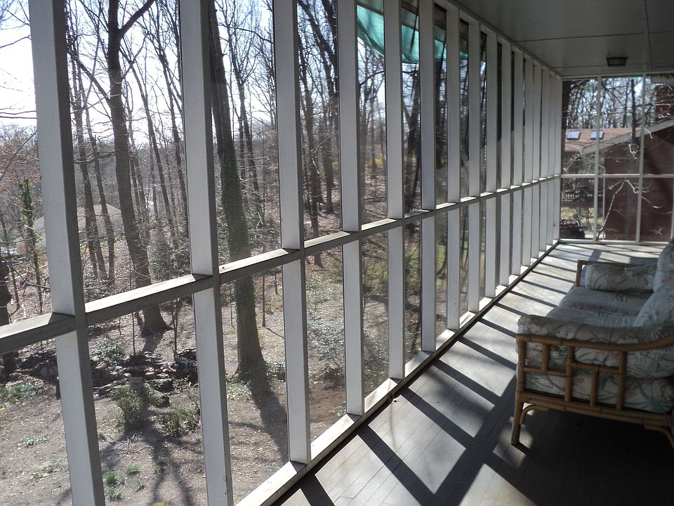 Scenic views from porch running the length of the house