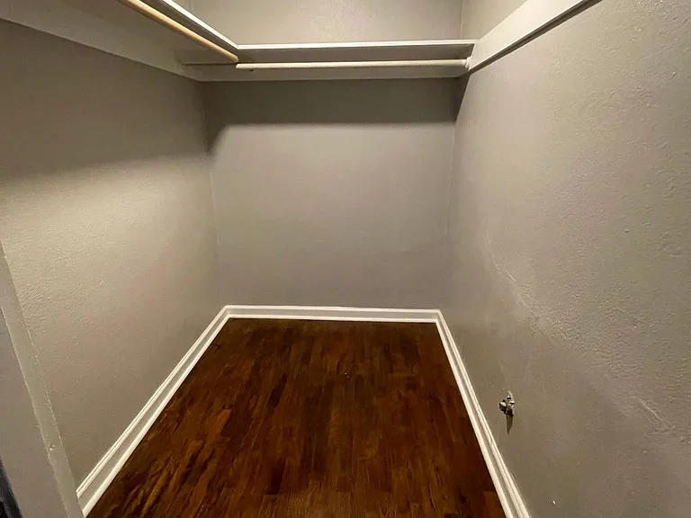 Walk in closet - lots of space for clothing!
