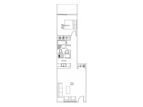 Floor plan 1x1R-638