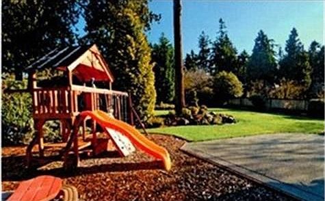Huge Backyard, fully fenced and ready for kids of any age