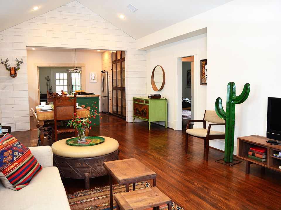 View from the front of the house into the kitchen