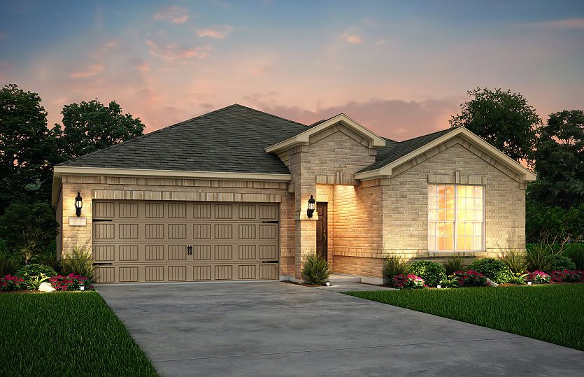 The Orchard, a one-story home with 2-car garage, shown with Home Exterior 32