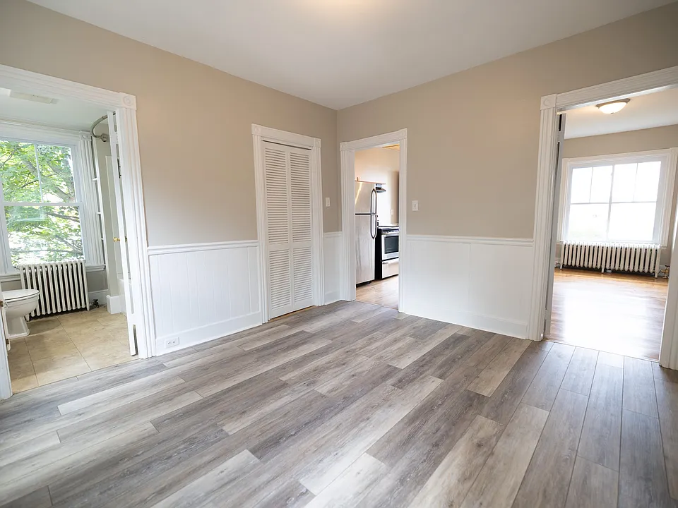 dining room, with exits to the bathroom, kitchen and bedroom #1