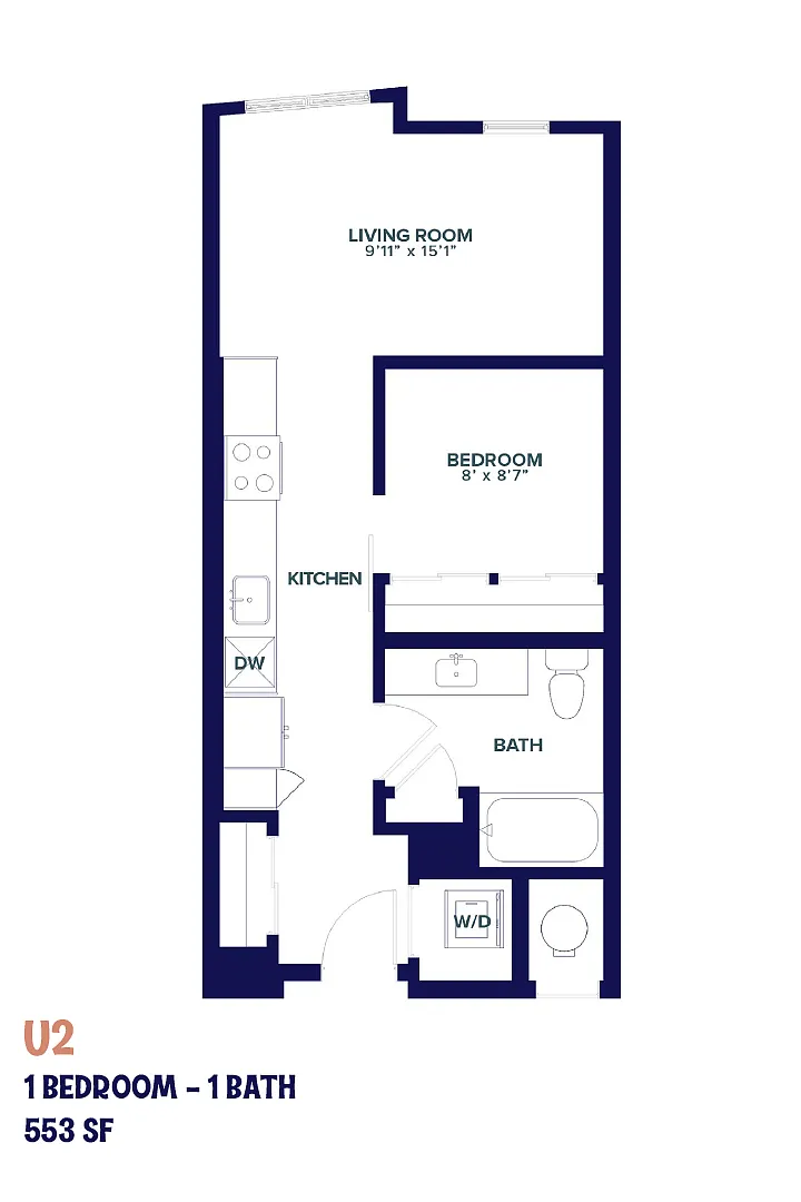 Floor plan Nita Urban One Bedroom U2