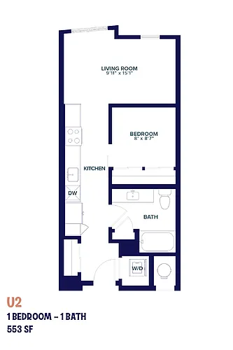 Floor plan Nita Urban One Bedroom U2