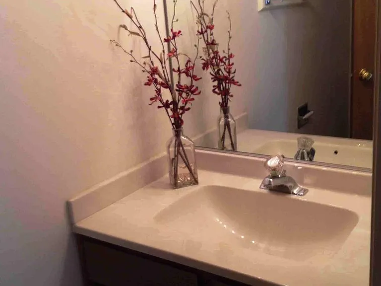 Half-bath on first floor.