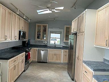 View of kitchen from living room.
