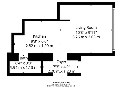 Floor plan Studio