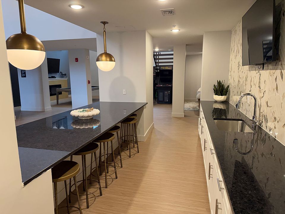Modern resident-only kitchen area
