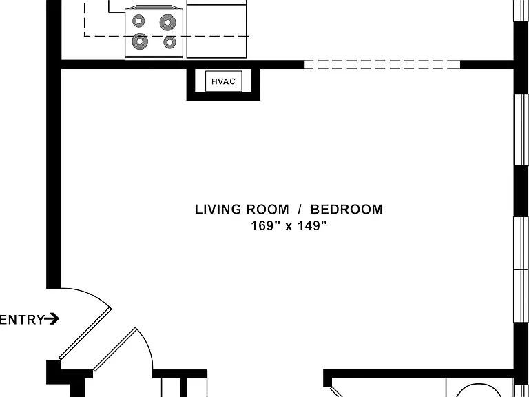 2D Rendering of Studio Floor Plan 2D Rendering of Studio Floor Plan