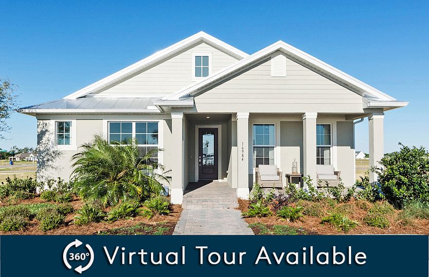The Arbordale Exterior LC2A with front porch and metal roof