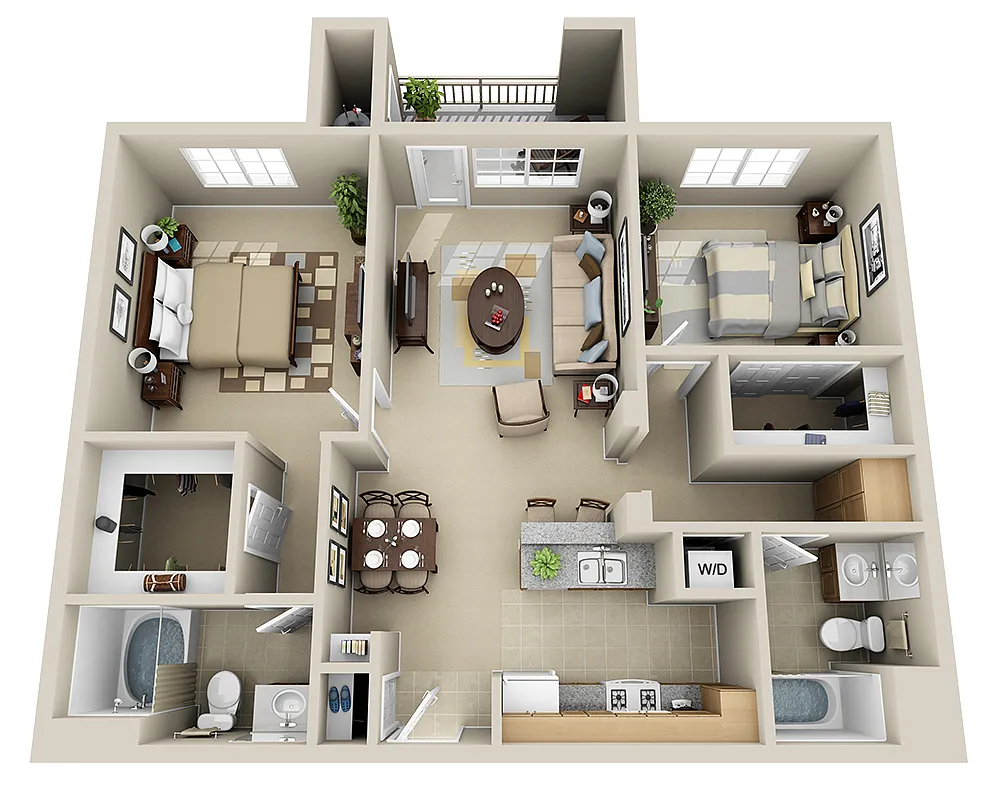 Floor plan Topanga (B2D)