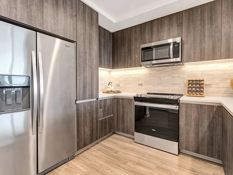 Chef-quality kitchens with stainless steel appliances