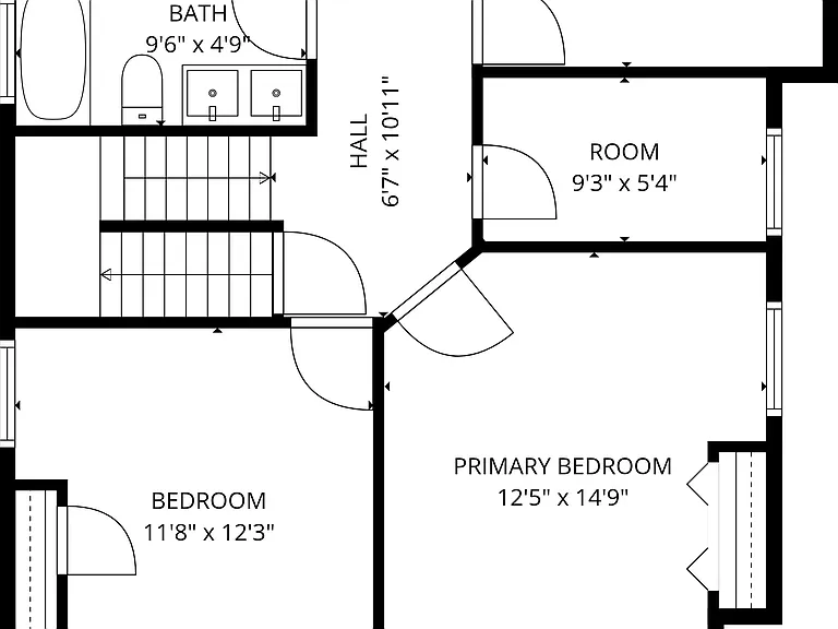 Upper level floorplan