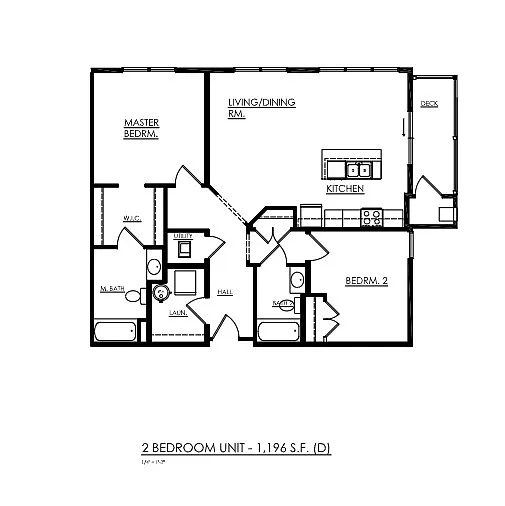 Floor plan 2x bedroom