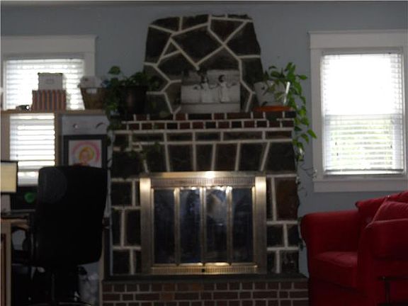 Office/Den w. Period Stone Fireplace