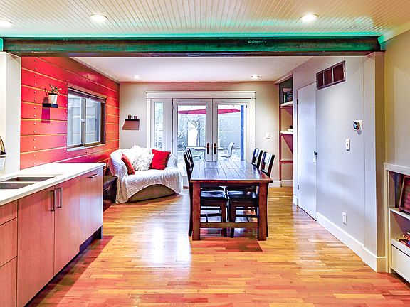 Dining area with access to back deck