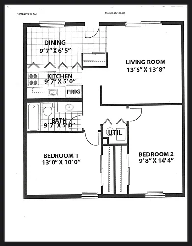 Floor plan 2 Bedroom