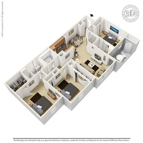 Floor plan 3BR/2Bath