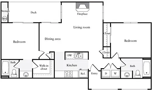 Floor plan 2 Bedrooms C