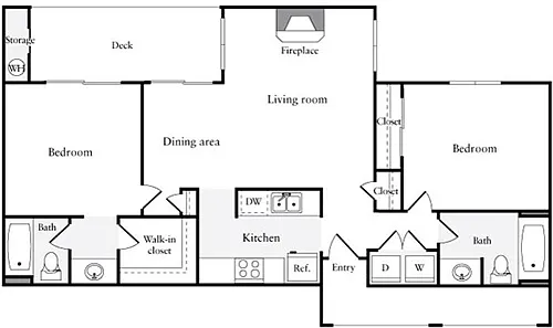 Floor plan 2 Bedrooms C