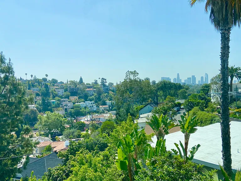 Downtown skyline on the horizon.