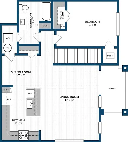 Floor Plan 1F | Seasons at River View | Apartments in Pleasant Prairie, WI Floor Plan 1F | Seasons at River View | Apartments in Pleasant Prairie, WI
