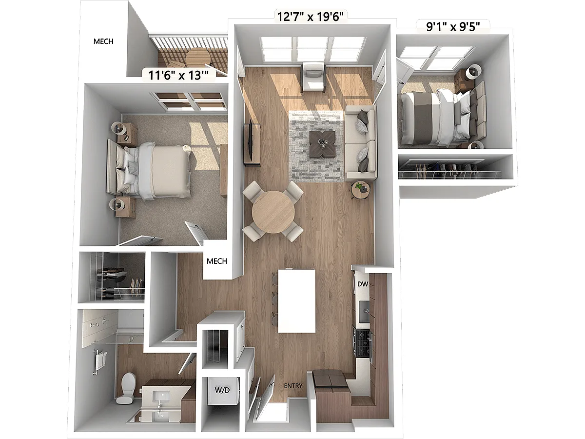 Floor plan B20AL-B20AM