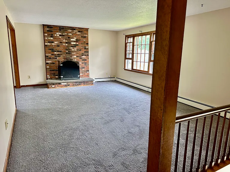 Living room with fireplace