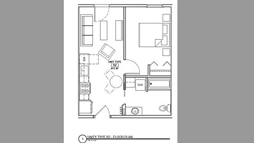 Floor plan 1 Bedroom