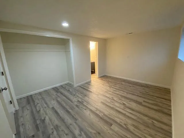 Master bedroom, closet and master bath view