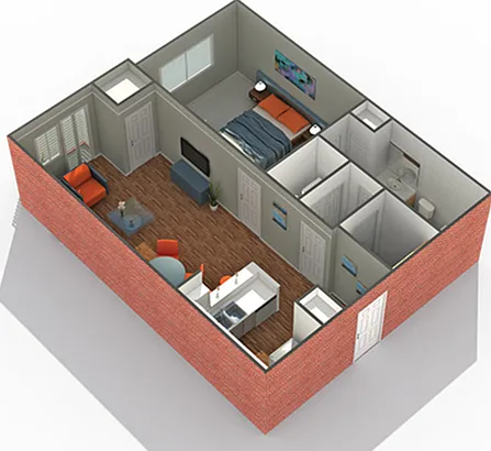Harriet | 1-Bedroom Floorplan Harriet | 1-Bedroom Floorplan