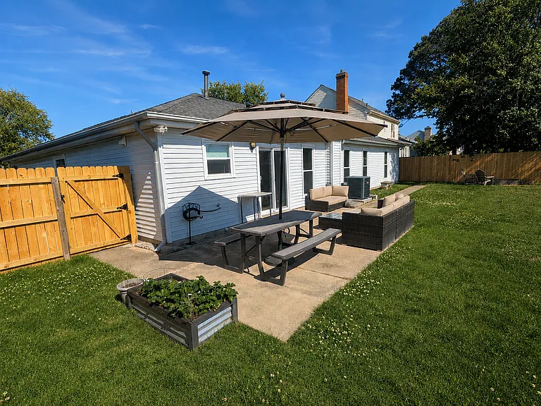 Back yard and patio