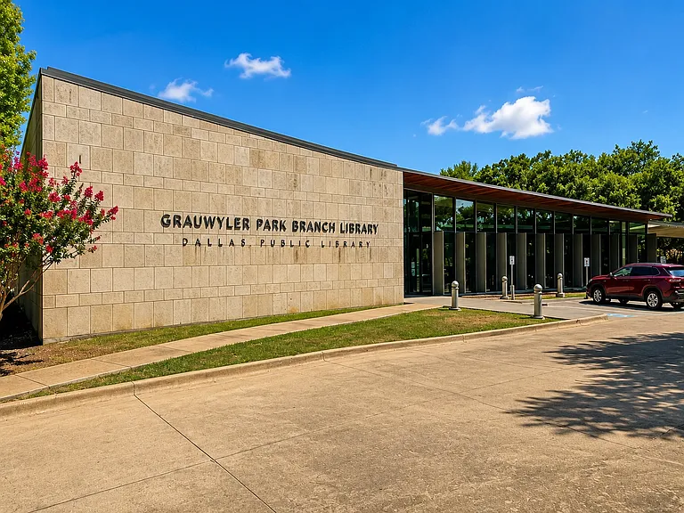 City of Dallas Grauwyler Library just across the street!