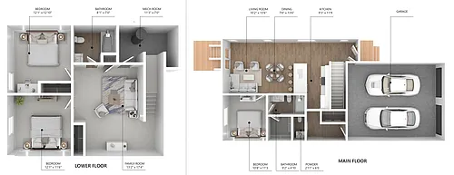 Floor plan Ranch Style with Finished Basement
