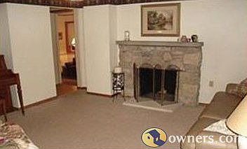 Living Room w/wood-burning fireplace