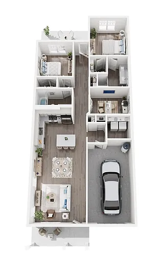 Floor plan B4 2x2 + Den